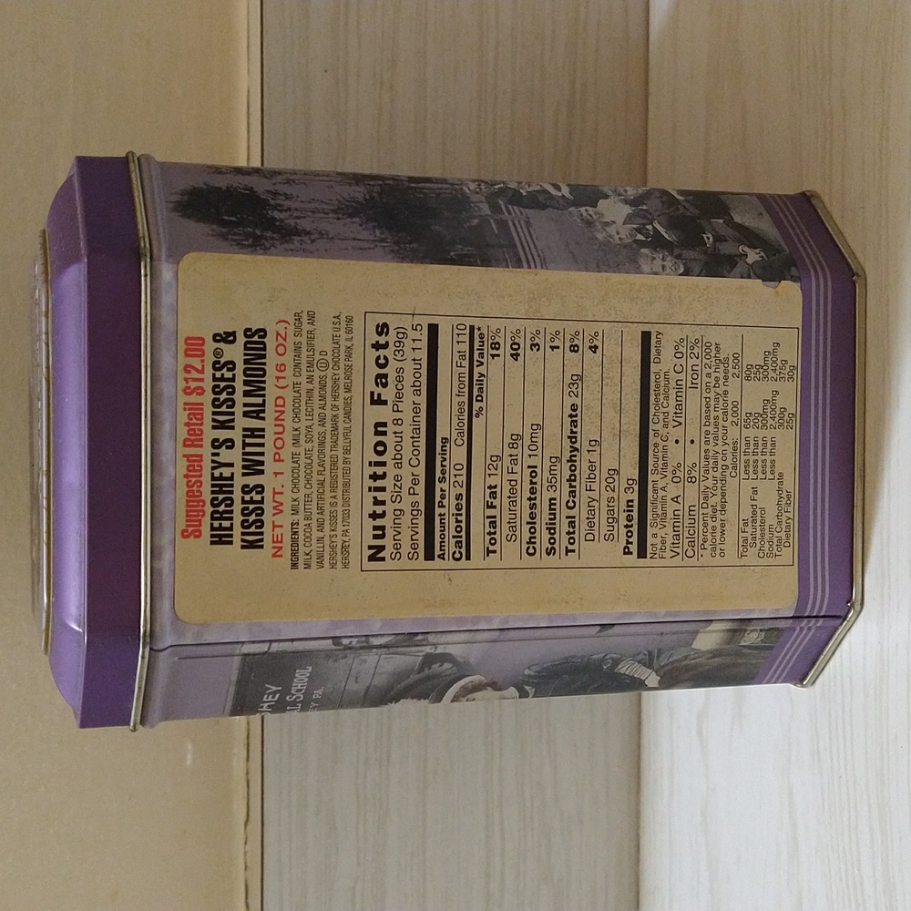 Vintage 1996 Milton S. Hershey "Building A Legacy" Tin Can/Storage Container - Picture 3 of 6